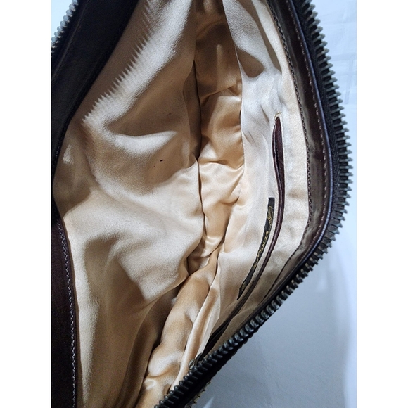 VERSACE Snake Skin Studded Bag Brown/Beige - Picture 12 of 12